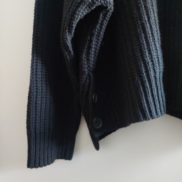 Madewell wool blend Mock Neck chunky knit relaxed sweater 3X - Picture 5 of 9